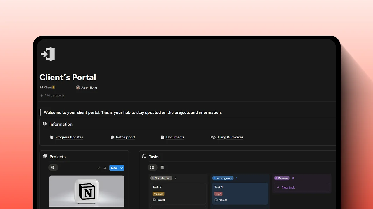 Client Portal system preview